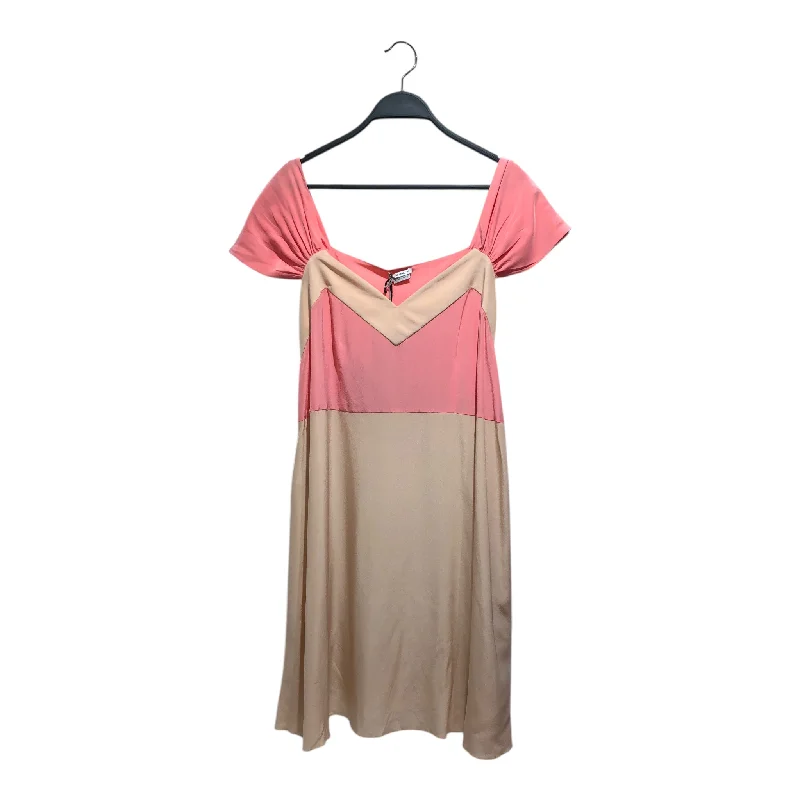 Women's Activewear Garments Hot Styles MIU MIU/SL Dress/42/Silk/BEG/PINK BOW DRESS
