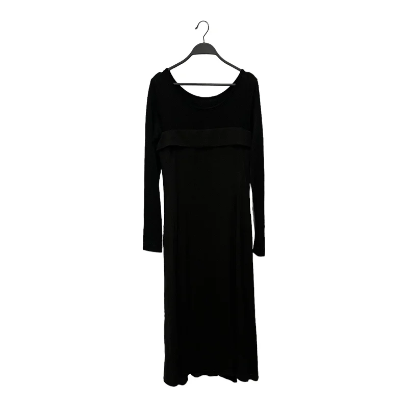 Women's Holiday Outfit Premium Fashion YOHJIYAMAMOTO+NOIR/LS Dress/2/Silk/BLK/Ballerina Dress