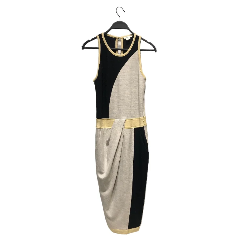 Women's Work Apparel Winter Warehouse Sale Helmut Lang/SS Dress/S/Border/Wool/MLT/HELMUT LANG YELLOW TRIM DRESS