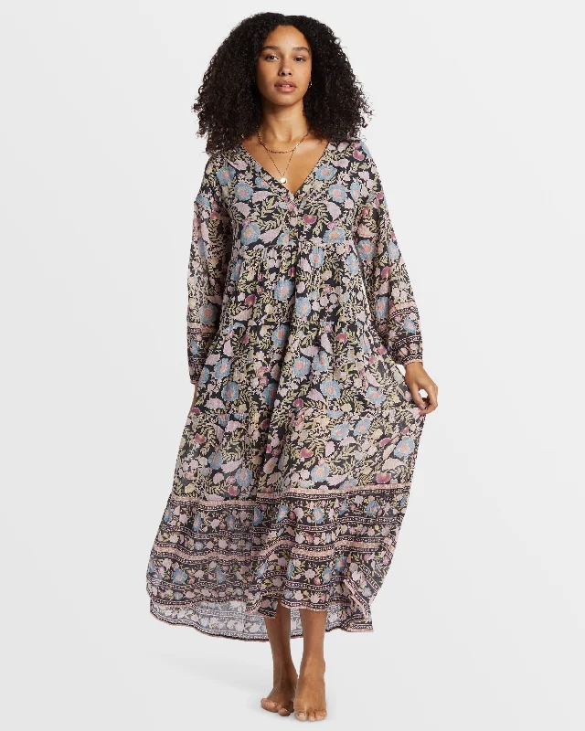 Women's Seasonal Attire Chic Trend Collection Adore You Maxi Dress - Black Sands