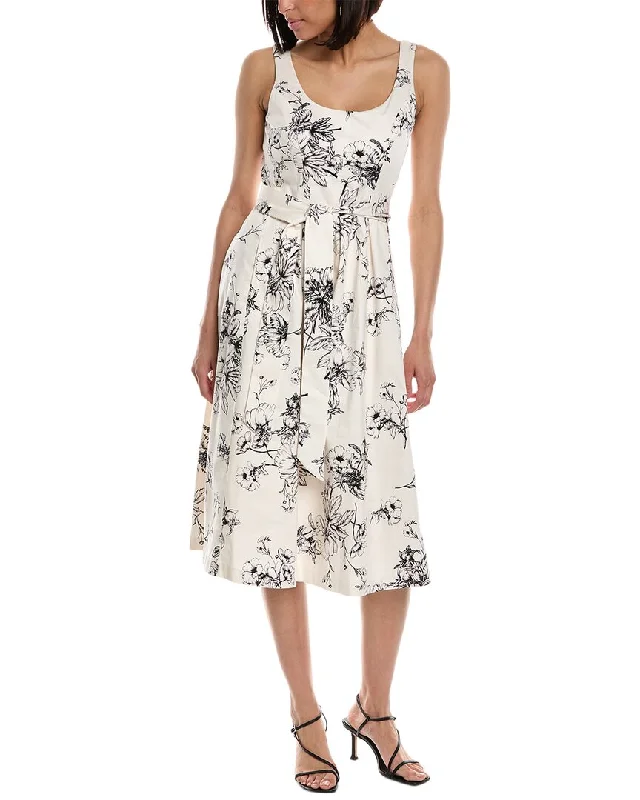 Women's Fashionable Clothing Sets Trend Forward Threads Anne Klein White Topstitch Midi Dress Women's Fashionable Clothing Sets Trend Forward Threads Anne Klein White Topstitch Midi Dress
