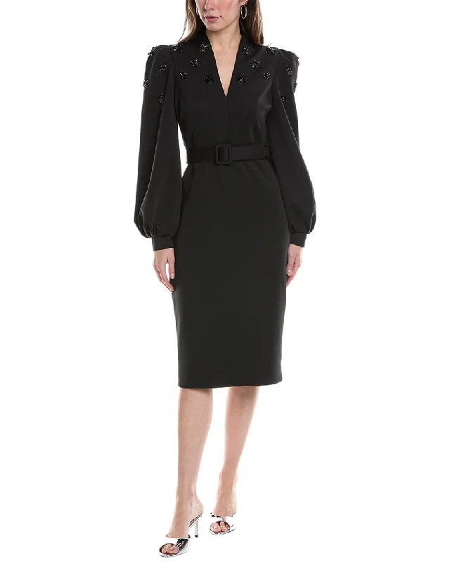 Chic Women's Garments Cozy Comfort Style Sale Badgley Mischka Brooch Coatdress