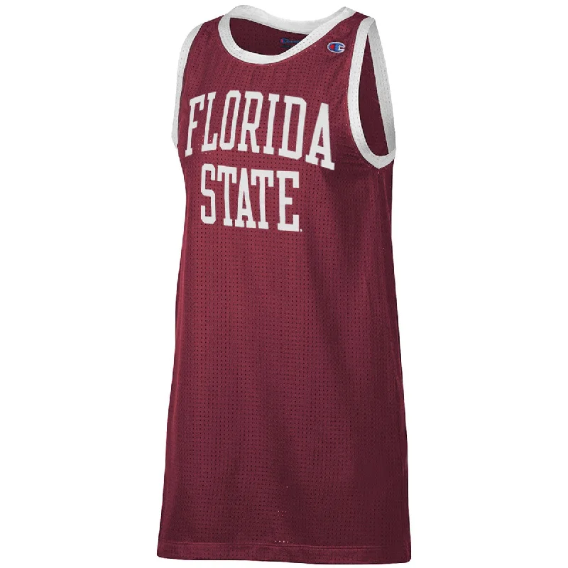 Women's Athleisure Apparel Hot Sale Champion Women's Florida State Mesh Jersey Tank Dress - Garnet