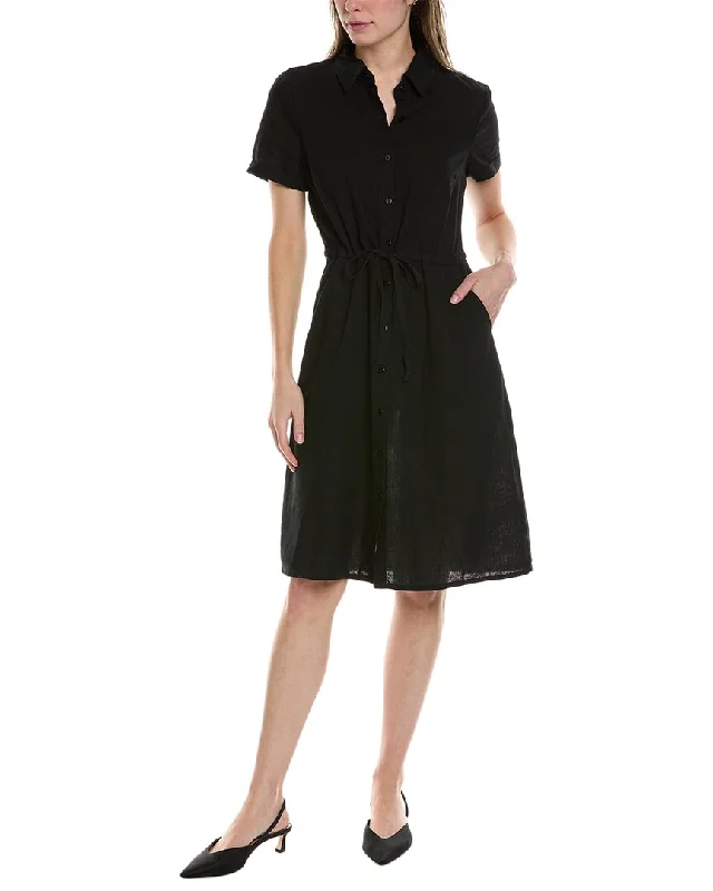 Women's Trendy Activewear Apparel Exclusive Discounts Ellen Tracy Linen-Blend Shirtdress