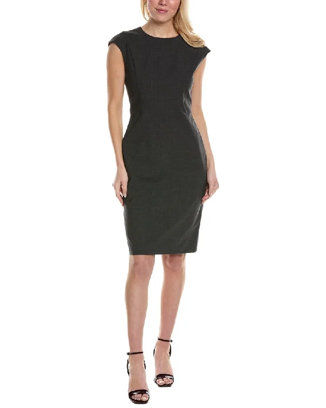 Women's Trendy Casual Outfit Summer Fashion Hugo Boss Dironah Wool-Blend Sheath Dress Women's Trendy Casual Outfit Summer Fashion Hugo Boss Dironah Wool-Blend Sheath Dress