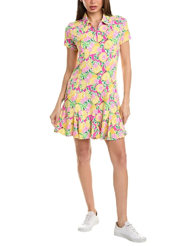 Women's Wedding Apparel Evening Elegance IBKUL Short Sleeve Godet Dress