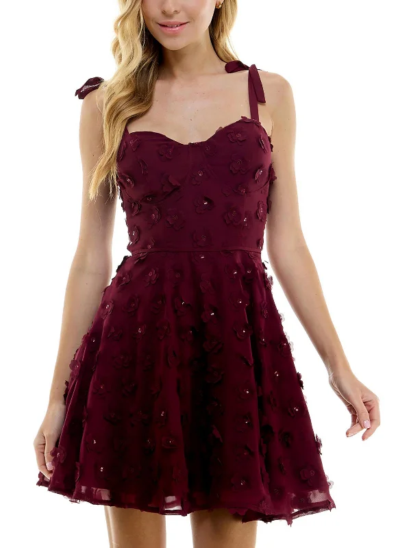 Women's Casual Apparel Minimalist Fashion Sale Juniors Womens Bustier Bodice Mini Fit & Flare Dress Women's Casual Apparel Minimalist Fashion Sale Juniors Womens Bustier Bodice Mini Fit & Flare Dress
