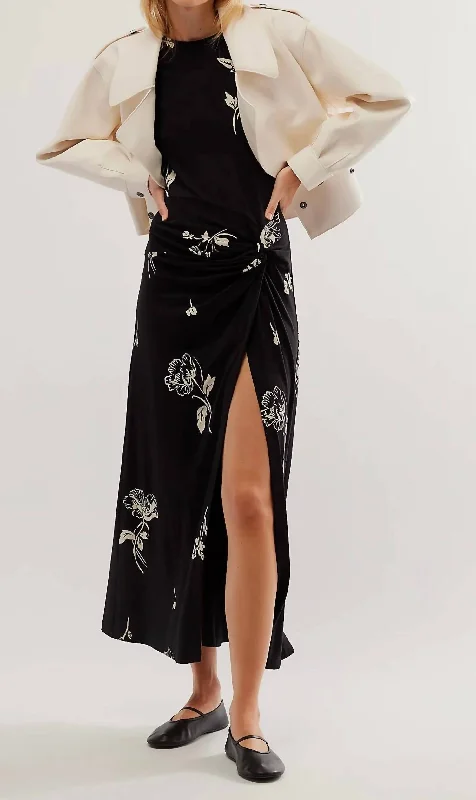 Women's Elegant Evening Outfit Style Breakthroughs Love And Be Loved Midi Dress In Black Women's Elegant Evening Outfit Style Breakthroughs Love And Be Loved Midi Dress In Black
