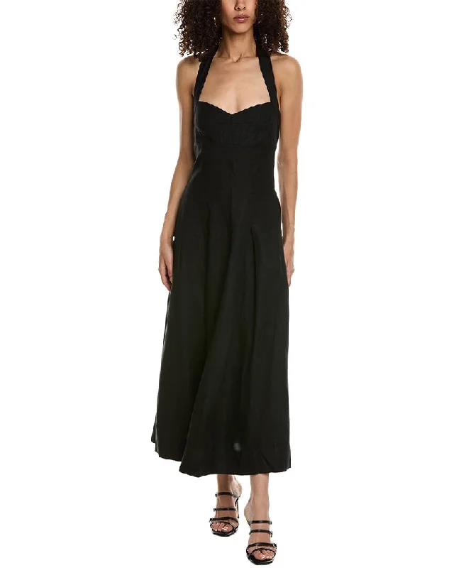 Fashionable Women's Outfit Limited-Time Offer Nicholas Lulu Halter Linen-Blend Maxi Dress Fashionable Women's Outfit Limited-Time Offer Nicholas Lulu Halter Linen-Blend Maxi Dress