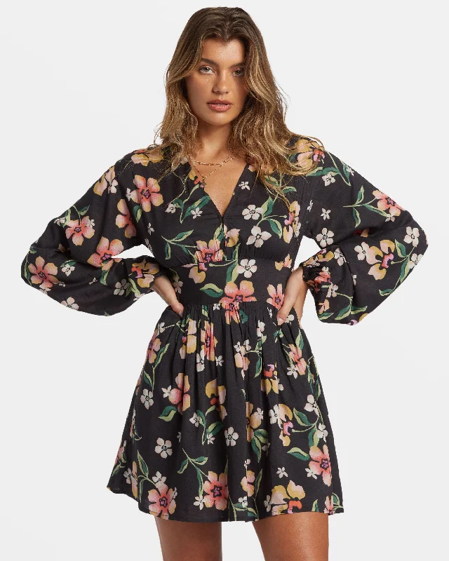 Affordable Women's Clothing Flirty Fashion Discounts Night Bloom Mini Dress - Black Sands Affordable Women's Clothing Flirty Fashion Discounts Night Bloom Mini Dress - Black Sands