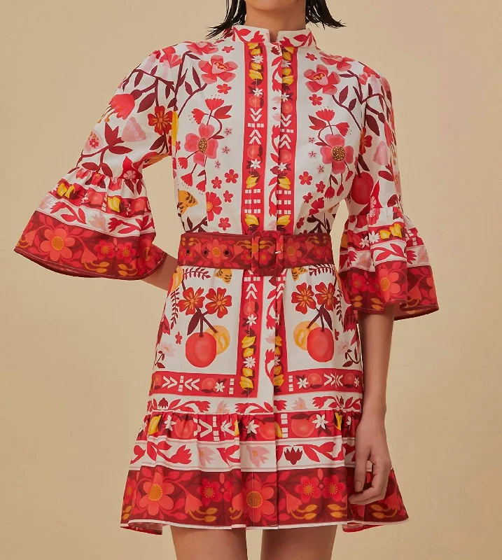 Luxury Women's Clothes Low Price Special Romantic Orchard Mini Dress In Off-White
