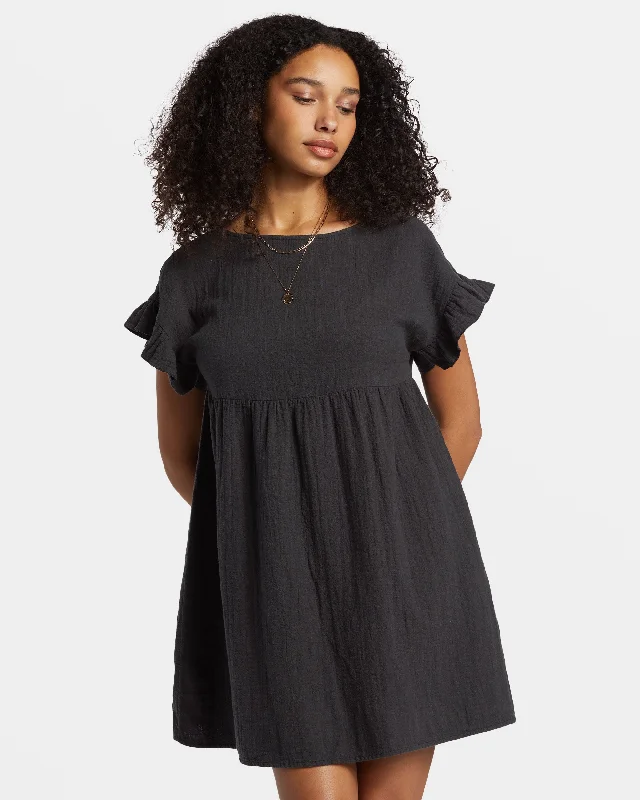 Women's Fashionable Attire For Work Enjoy Discount So Breezy Dress - Black Sands