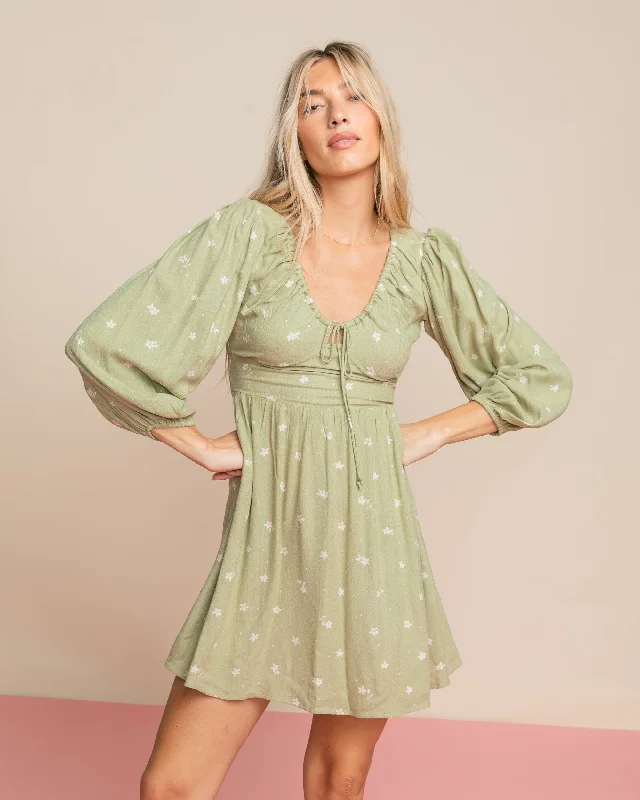 Women's Resort Garments Edgy Fashion Deals Sol Love Mini Dress - Avocado
