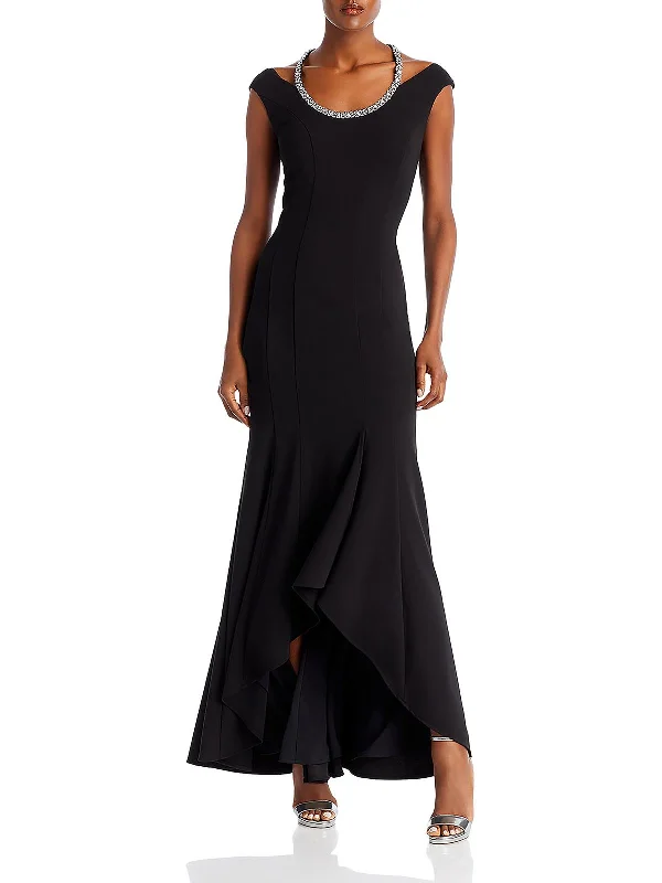 Women's Comfortable Garments Massive Selection Sale Womens Embellished Scuba Evening Dress