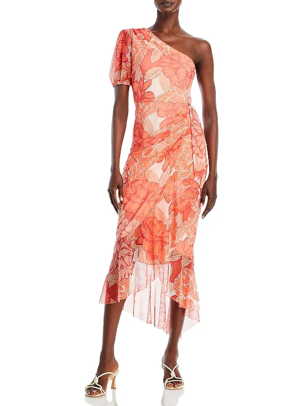 Vintage Clothing For Women Exclusive Discounts Womens Mesh Hi-Low Evening Dress
