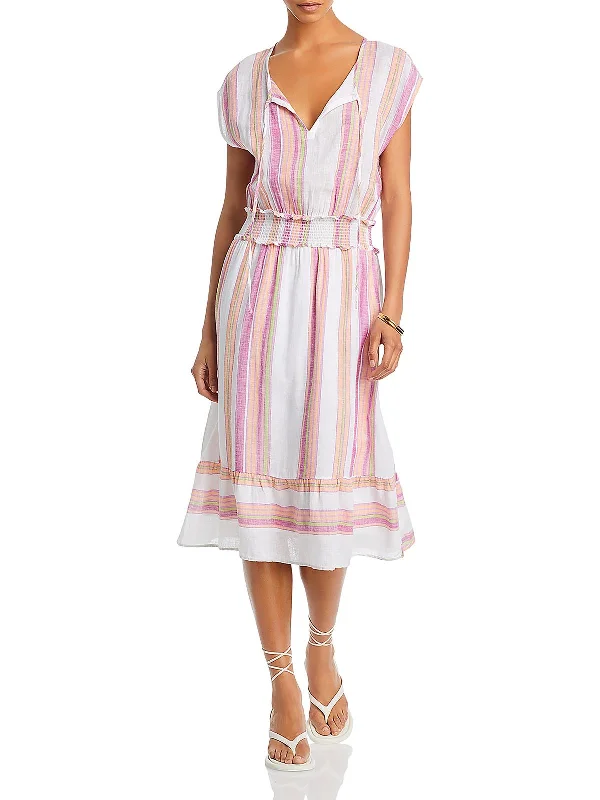 Women's Comfortable Garments Timeless Elegance Redefined Womens Midi Striped Midi Dress Women's Comfortable Garments Timeless Elegance Redefined Womens Midi Striped Midi Dress
