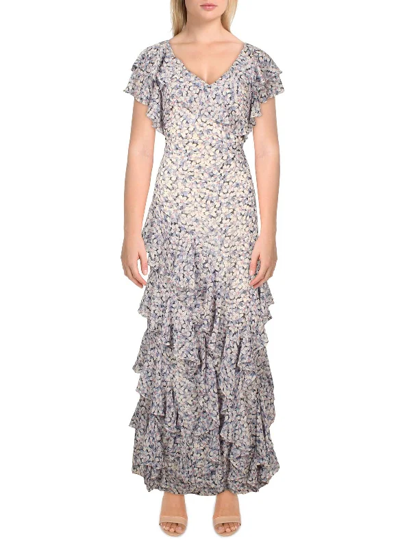 Women's Elegant Clothes Huge Discounts This Week Womens Ruffled Long Evening Dress