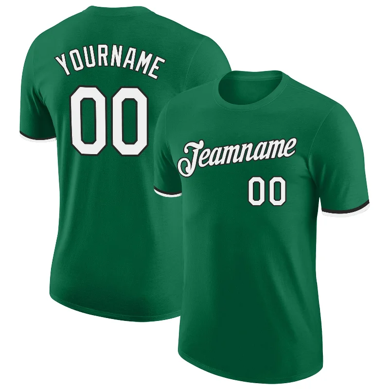 Casual Yet Sophisticated Unisex Fashion Sustainable Fashion Extravaganza Custom Kelly Green White-Black Performance T-Shirt Casual Yet Sophisticated Unisex Fashion Sustainable Fashion Extravaganza Custom Kelly Green White-Black Performance T-Shirt