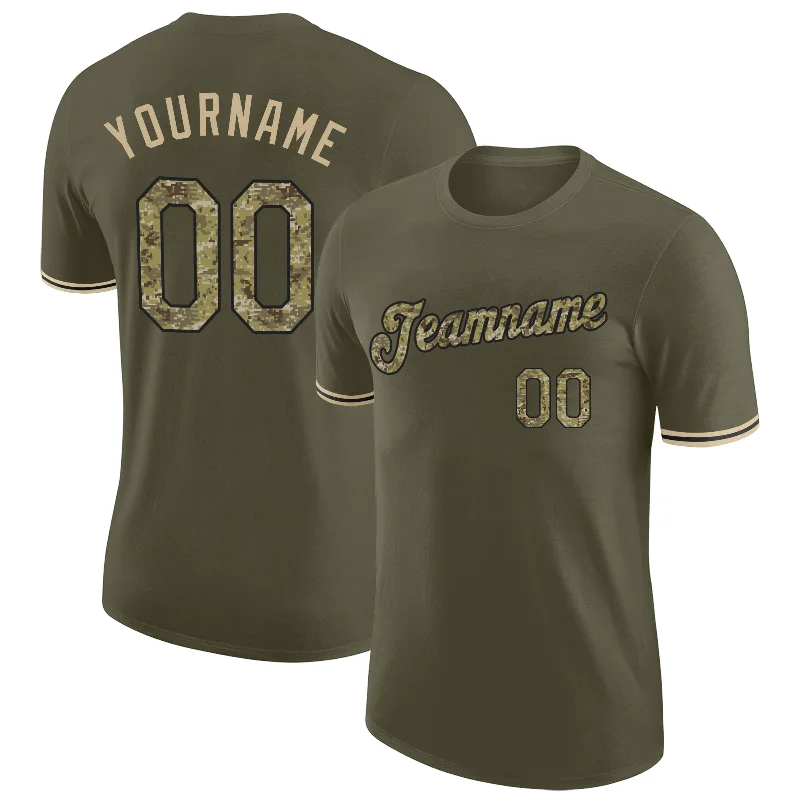Stylish Unisex Outfit Ideas Flash Sale Custom Olive Camo-Black Performance Salute To Service T-Shirt Stylish Unisex Outfit Ideas Flash Sale Custom Olive Camo-Black Performance Salute To Service T-Shirt