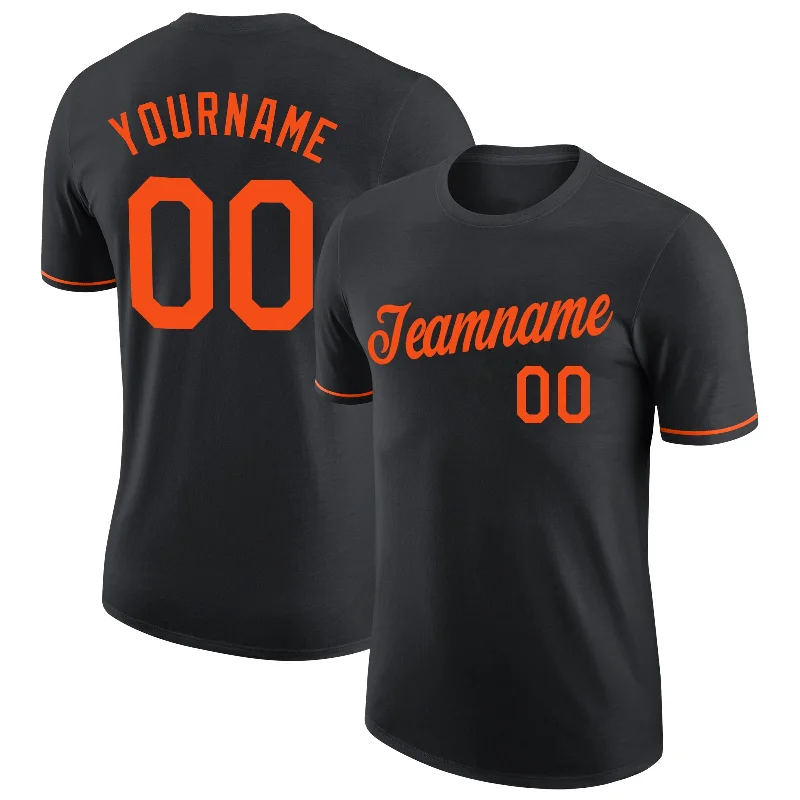 Minimalist Unisex Wardrobe Must-Haves Relaxed Style Deals Custom Black Orange Performance T-Shirt Minimalist Unisex Wardrobe Must-Haves Relaxed Style Deals Custom Black Orange Performance T-Shirt