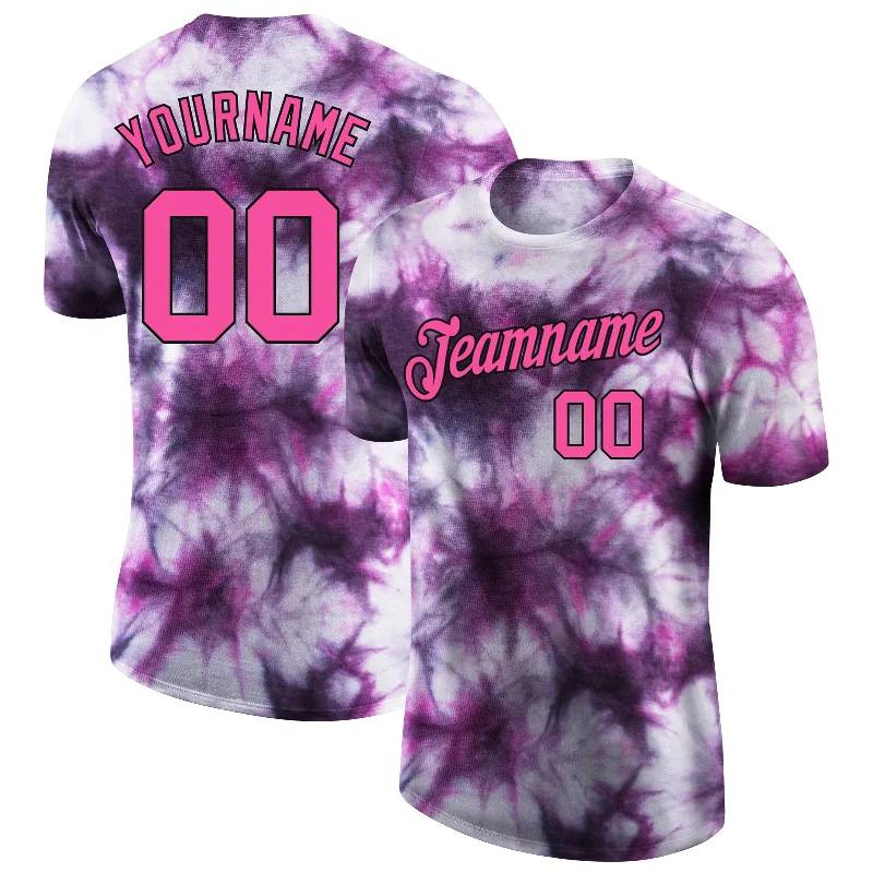 Sleek And Contemporary Gender-Free Outfits New Styles Just In Custom Tie Dye Pink-Black 3D Performance T-Shirt Sleek And Contemporary Gender-Free Outfits New Styles Just In Custom Tie Dye Pink-Black 3D Performance T-Shirt
