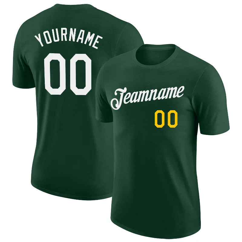 Urban Unisex Fashion Outfits Valentine's Special Custom Green White-Gold Performance T-Shirt Urban Unisex Fashion Outfits Valentine's Special Custom Green White-Gold Performance T-Shirt
