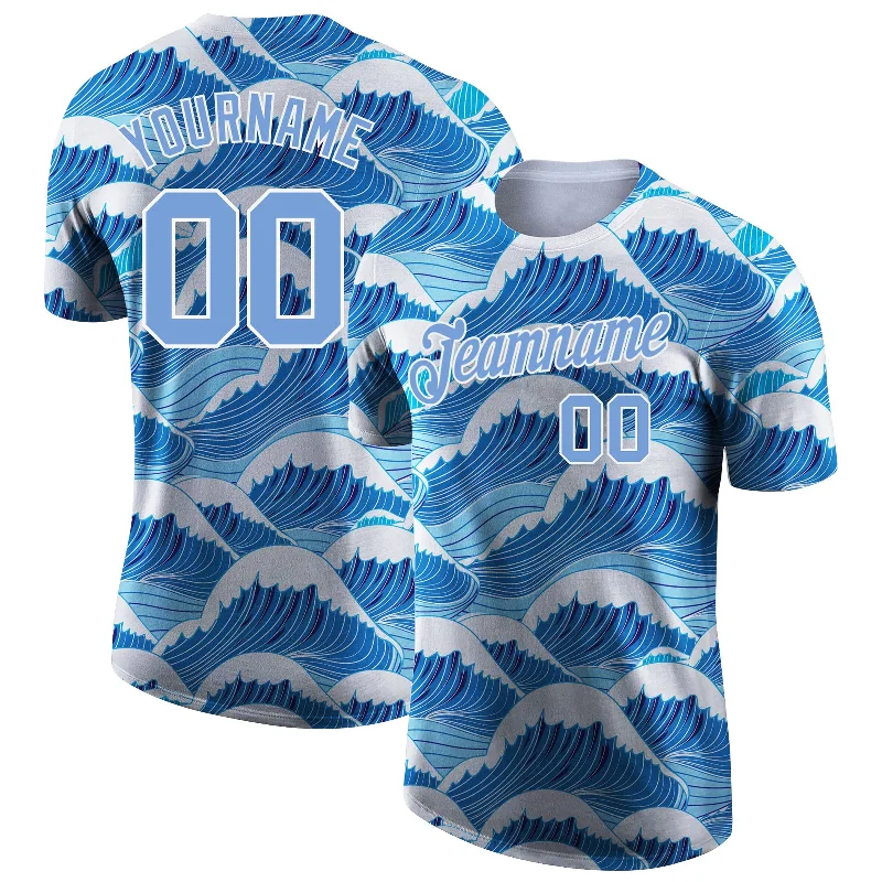 Trendy Unisex Streetwear Fashion Clearance Event Custom 3D Pattern Design Waves Performance T-Shirt Trendy Unisex Streetwear Fashion Clearance Event Custom 3D Pattern Design Waves Performance T-Shirt