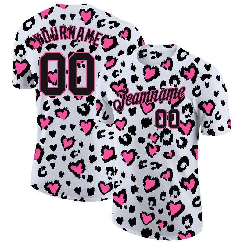 Trendy Unisex Streetwear Fashion Holiday Attire Sale Custom 3D Pattern Design Leopard Performance T-Shirt