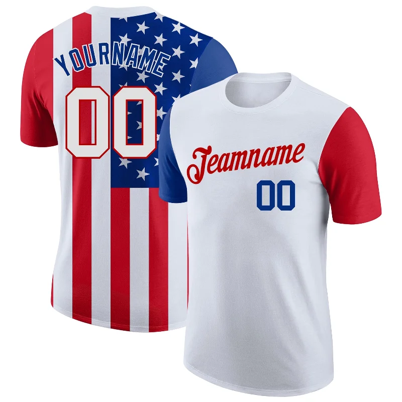 Comfortable And Stylish Unisex Outfits Fresh Fashion Discounts Custom White White-Red 3D American Flag Performance T-Shirt Comfortable And Stylish Unisex Outfits Fresh Fashion Discounts Custom White White-Red 3D American Flag Performance T-Shirt
