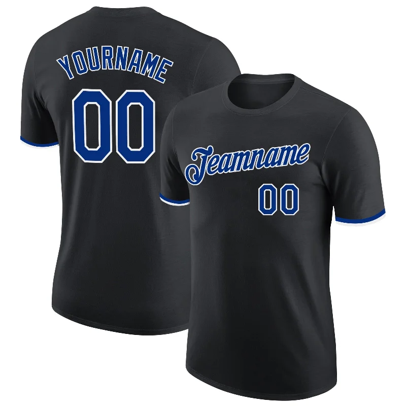 Classic And Timeless Unisex Style Affordable Luxury Fashion Custom Black Royal-White Performance T-Shirt Classic And Timeless Unisex Style Affordable Luxury Fashion Custom Black Royal-White Performance T-Shirt