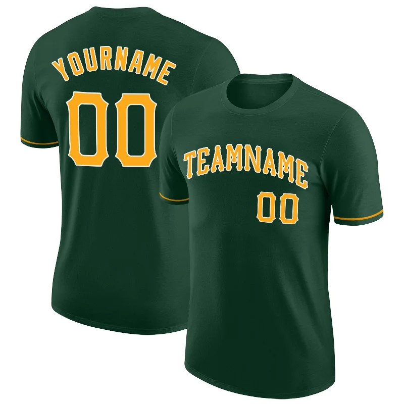 Breathable And Lightweight Unisex Wear Flash Sale Starts Custom Green Gold-White Performance T-Shirt Breathable And Lightweight Unisex Wear Flash Sale Starts Custom Green Gold-White Performance T-Shirt