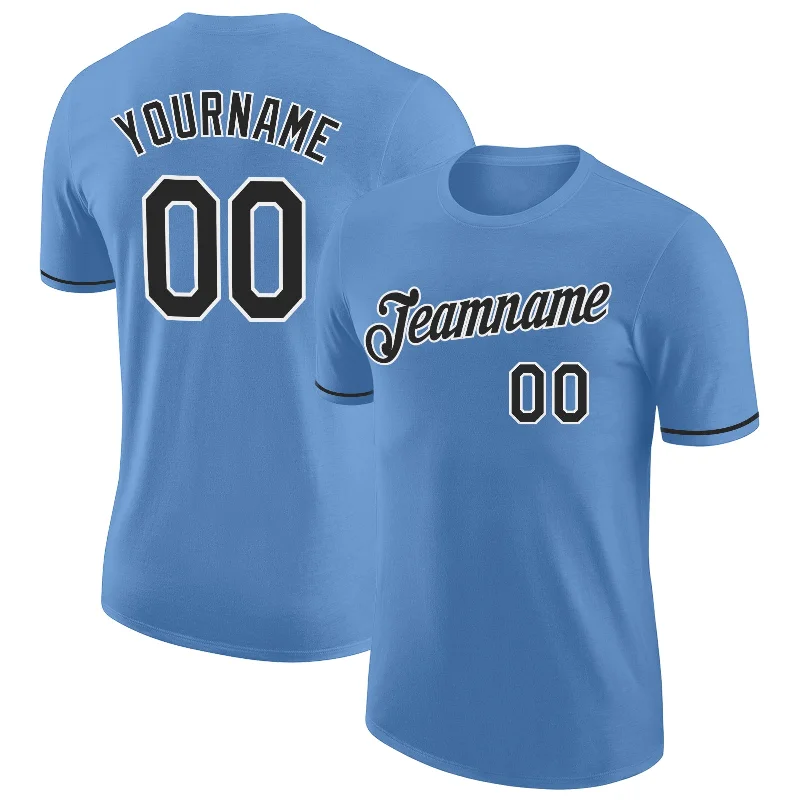 High-Quality Unisex Basics For All Occasions Hot Trends Custom Light Blue Black-White Performance T-Shirt High-Quality Unisex Basics For All Occasions Hot Trends Custom Light Blue Black-White Performance T-Shirt