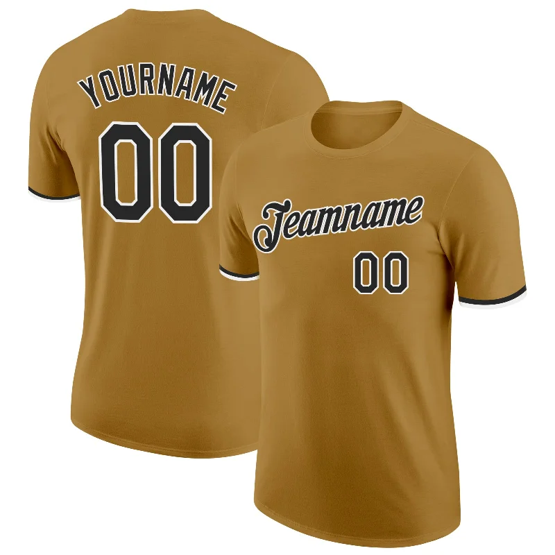 Oversized Unisex Apparel For Effortless Style Stylish Savings Custom Old Gold Black-White Performance T-Shirt Oversized Unisex Apparel For Effortless Style Stylish Savings Custom Old Gold Black-White Performance T-Shirt