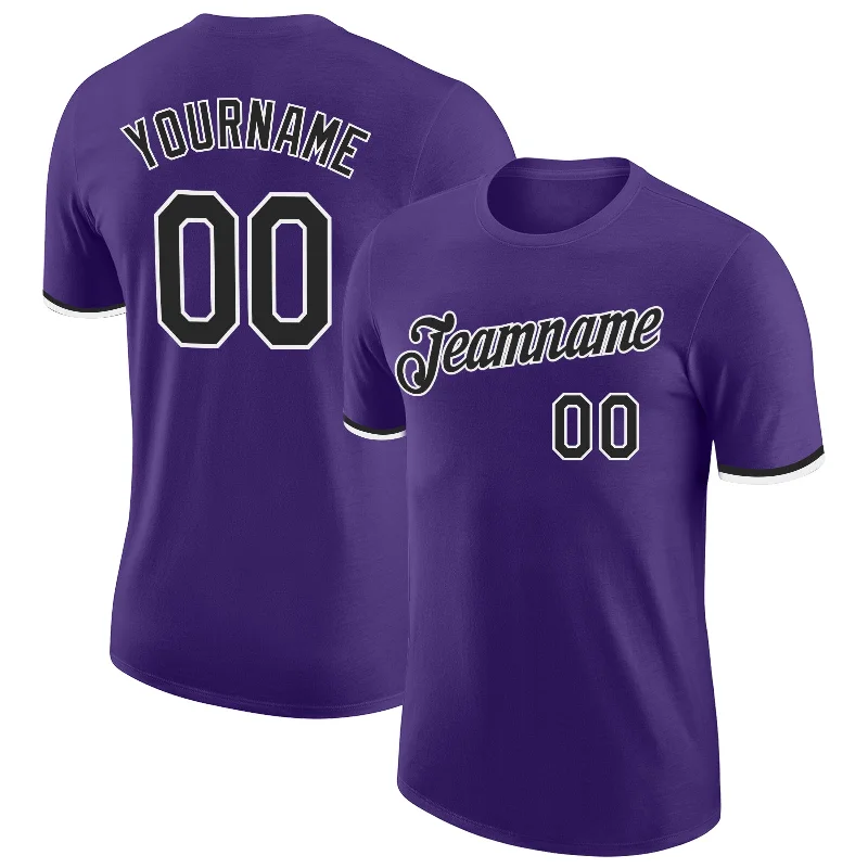 Oversized And Relaxed Unisex Fashion Flash Sale Fever Custom Purple Black-White Performance T-Shirt
