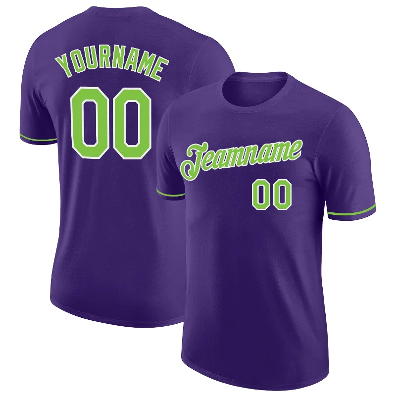 Oversized Unisex Fashion Pieces Trend Leading Collection Custom Purple Neon Green-White Performance T-Shirt Oversized Unisex Fashion Pieces Trend Leading Collection Custom Purple Neon Green-White Performance T-Shirt