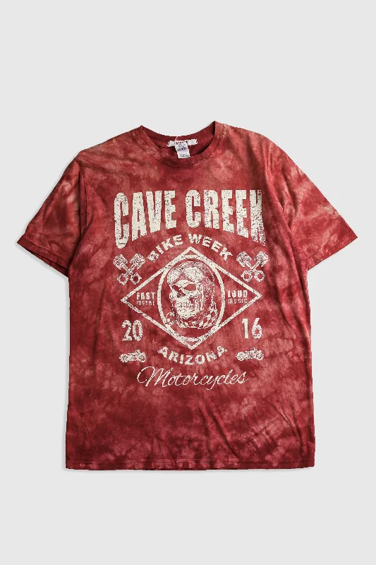 Sleek And Contemporary Gender-Free Outfits Limited Stock, Big Sale Deadstock Cave Creek Bike Week Tee - Red, Blue Sleek And Contemporary Gender-Free Outfits Limited Stock, Big Sale Deadstock Cave Creek Bike Week Tee - Red, Blue