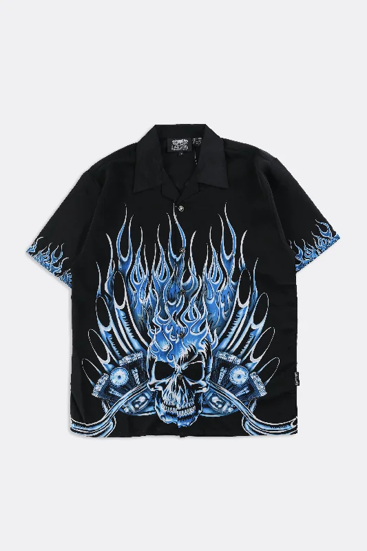 Versatile Unisex Layering Pieces Limited Stock Deadstock Dragonfly Flames Camp Shirt - XXL Versatile Unisex Layering Pieces Limited Stock Deadstock Dragonfly Flames Camp Shirt - XXL