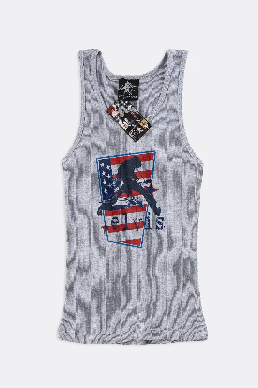 Contemporary Gender-Free Clothing Styles Trendy Fashion Sale Deadstock Elvis Tank Top - S, M, L, XL Contemporary Gender-Free Clothing Styles Trendy Fashion Sale Deadstock Elvis Tank Top - S, M, L, XL