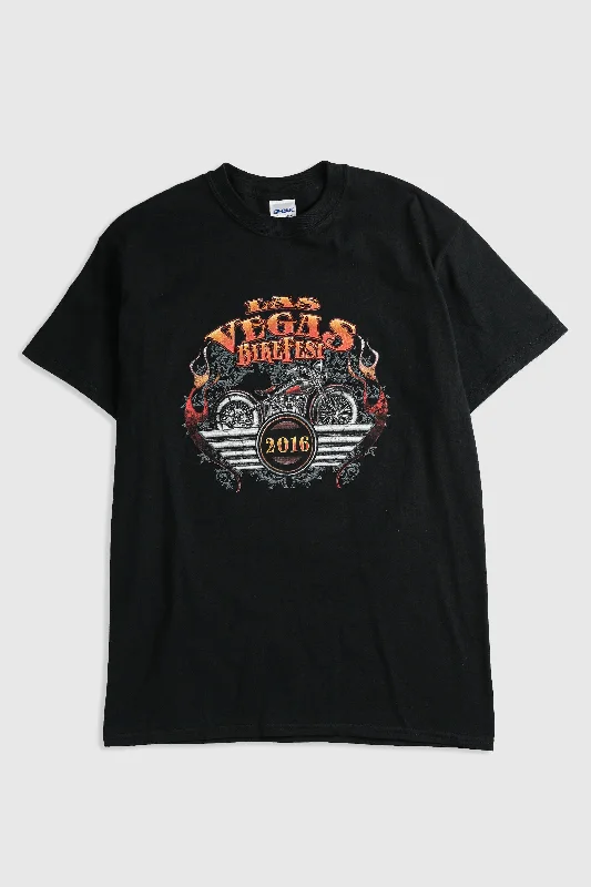 Minimalist Unisex Fashion Essentials Chic & Modern Sales Deadstock Las Vegas Bike Fest Tee - M Minimalist Unisex Fashion Essentials Chic & Modern Sales Deadstock Las Vegas Bike Fest Tee - M