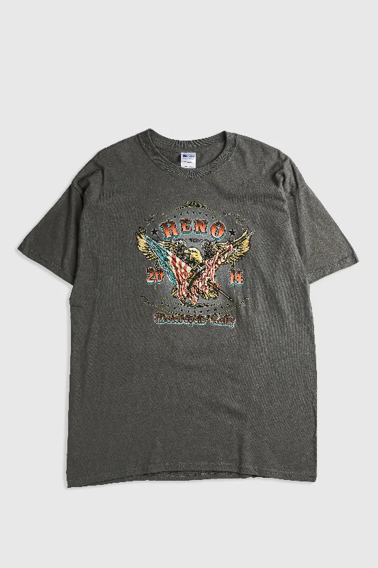 Fashion-Forward Unisex Apparel Hot Deals Deadstock Reno Motorcycle Rally Tee - Grey, Black