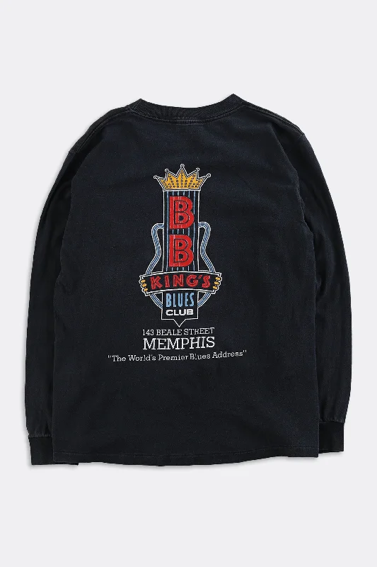 Sleek And Stylish Unisex Outerwear Absurdly Cheap Sale Vintage B.B. King's Blue Club Longsleeve Tee Sleek And Stylish Unisex Outerwear Absurdly Cheap Sale Vintage B.B. King's Blue Club Longsleeve Tee