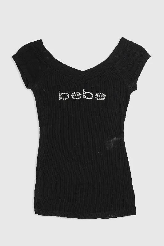 Classic And Timeless Unisex Style Modern Fashion Sale Vintage Bebe Rhinestone Tee - XS Classic And Timeless Unisex Style Modern Fashion Sale Vintage Bebe Rhinestone Tee - XS