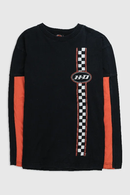 Sleek And Comfortable Unisex Wear Comfortable Chic Vintage Harley Long Sleeve Tee