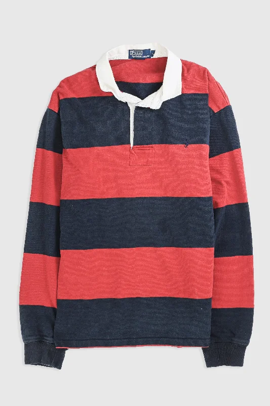 Trendy Unisex Streetwear Fashion Fashion Sale Vintage Rugby Longsleeve Tee - L