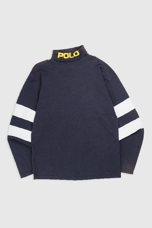 Modern Unisex Streetwear Outfits Stylish Deals Vintage Sport Turtleneck Shirt