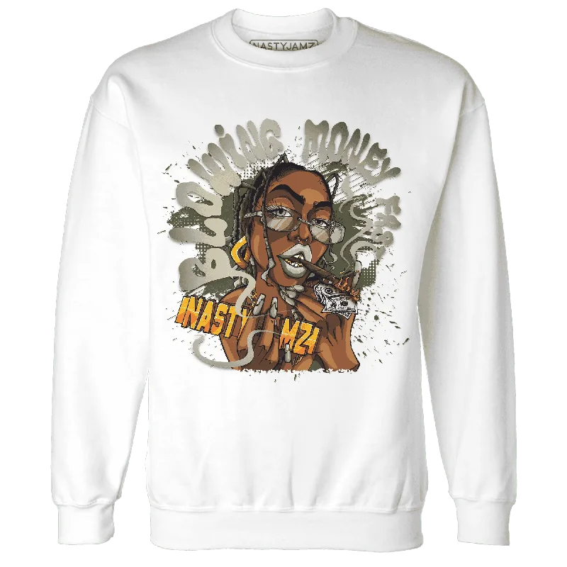 Breathable And Lightweight Unisex Wear Big Savings AM 1 Essential Premium NastyJamz Sweatshirt Match Blowing Money Fast Girl