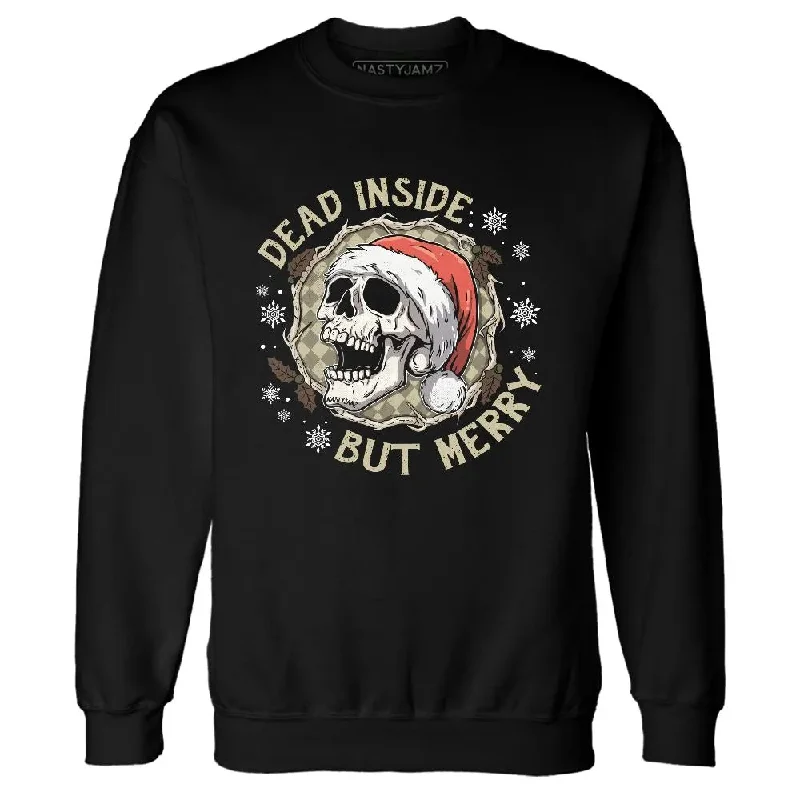 Casual And Trendy Unisex Fashion Staples Seasonal Trends AM 1 Essential Premium NastyJamz Sweatshirt Match Dead Inside But Merry