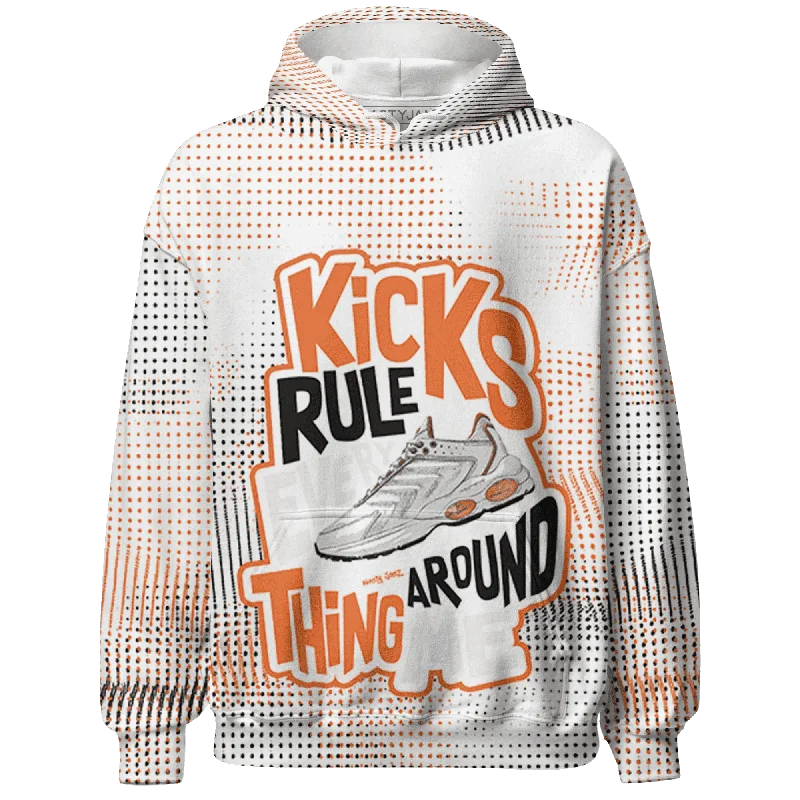 Elegant And Minimal Gender-Free Clothing Unbeatable Prices NastyJamz AM TW White Orange Hoodie Match Kicks Rule All-Over Print