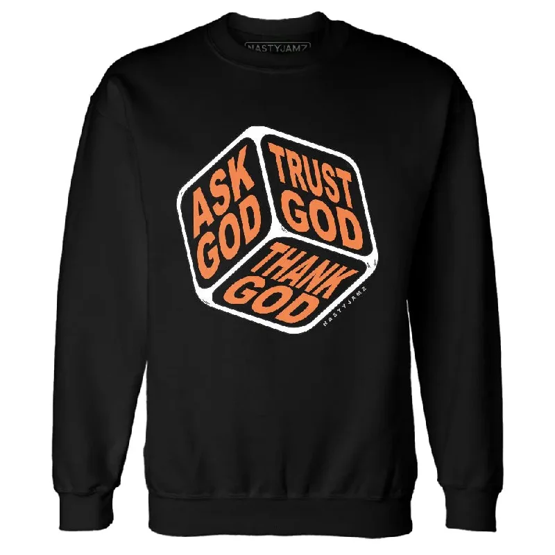 Unisex Casual Fashion Trends Budget-Friendly Fashion AM TW White Orange NastyJamz Sweatshirt Match Trust God