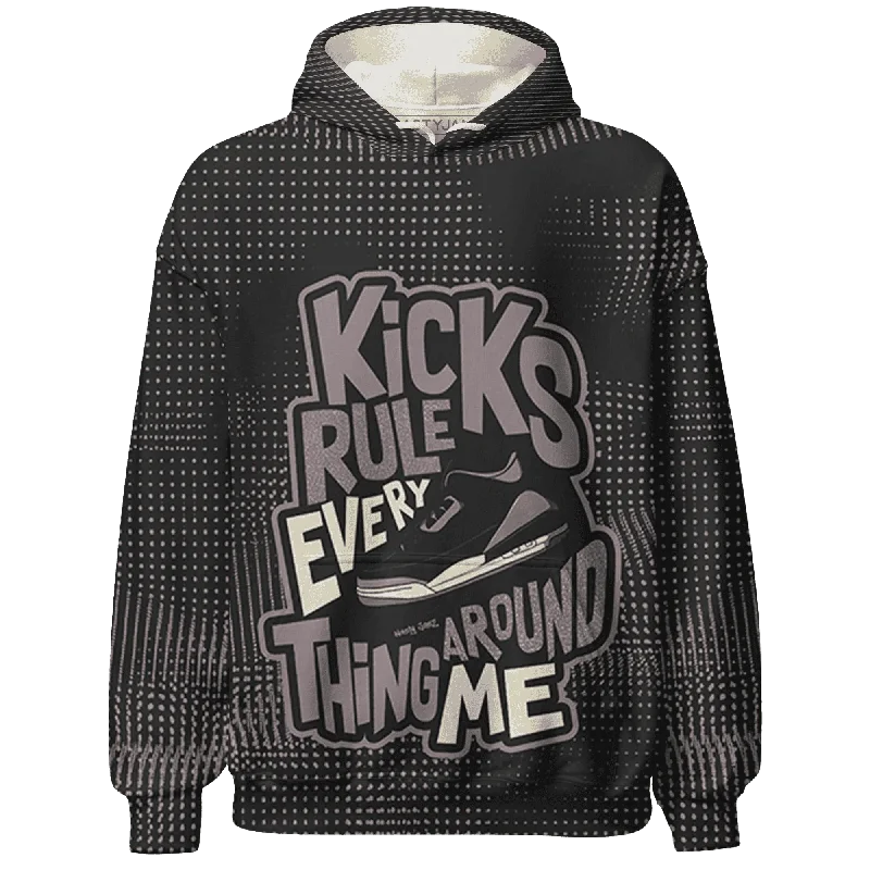 Oversized Unisex Apparel For Effortless Style Fashion-Forward NastyJamz Black Violet Ore 3s Hoodie Match Kicks Rule All-Over Print